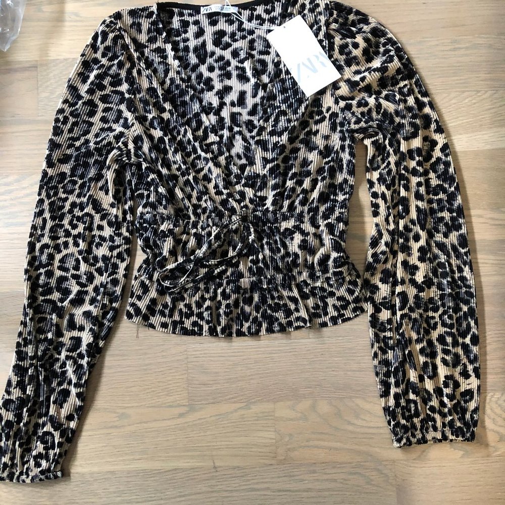 Cheetah print blouse